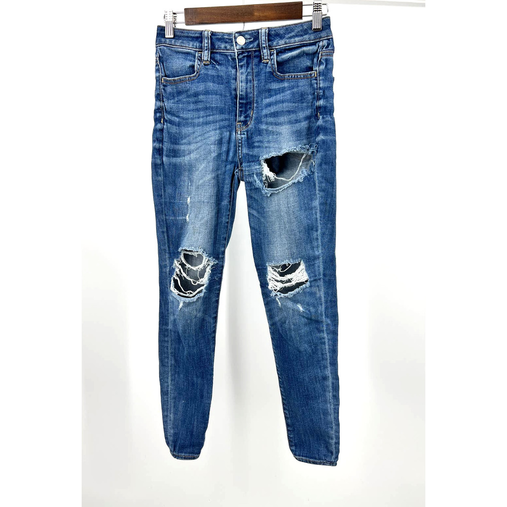 American Eagle Outfitters Super Stretch Distressed Jeans Women's Size 2 Short